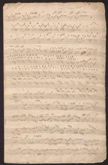 First page of Violin Concerto in B-flat major