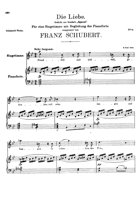 First page of Die Liebe