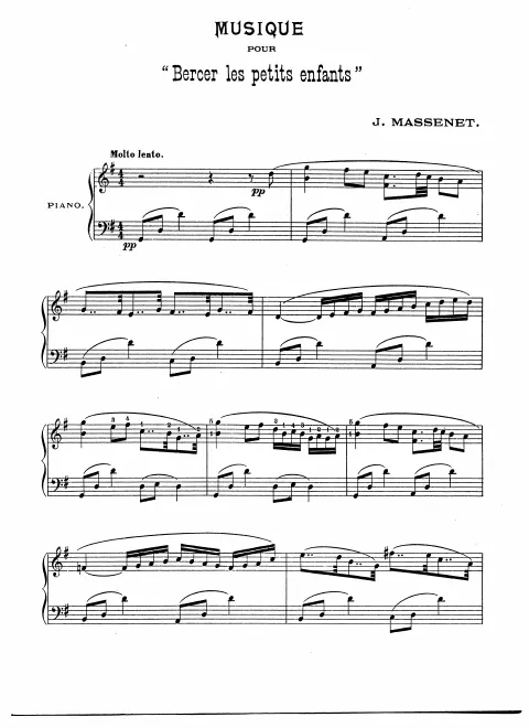First page of Musique pour bercer les petits enfants