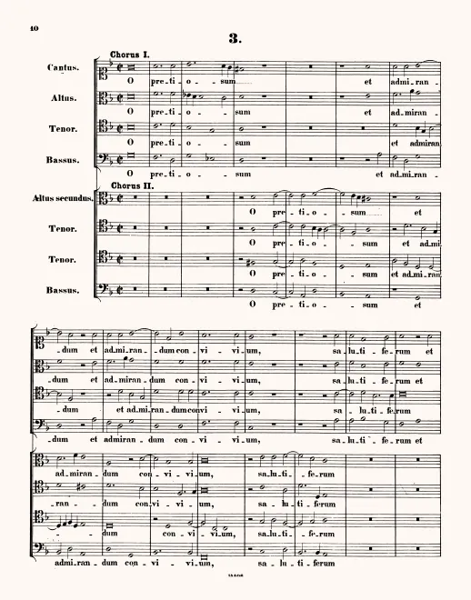 First page of O pretiosum et admirandum convivium