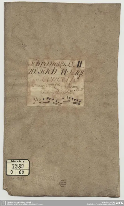 First page of Violin Concerto in E major