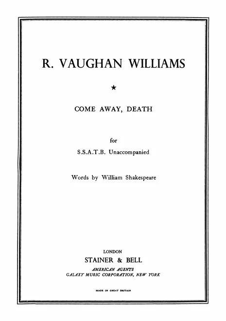 First page of Come away, Death