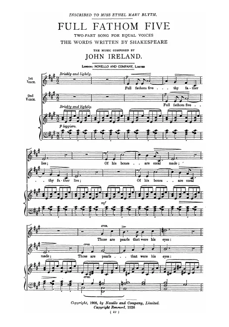 First page of Full Fathom Five