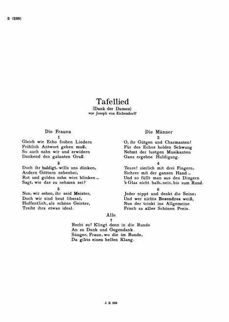 First page of Tafellied
