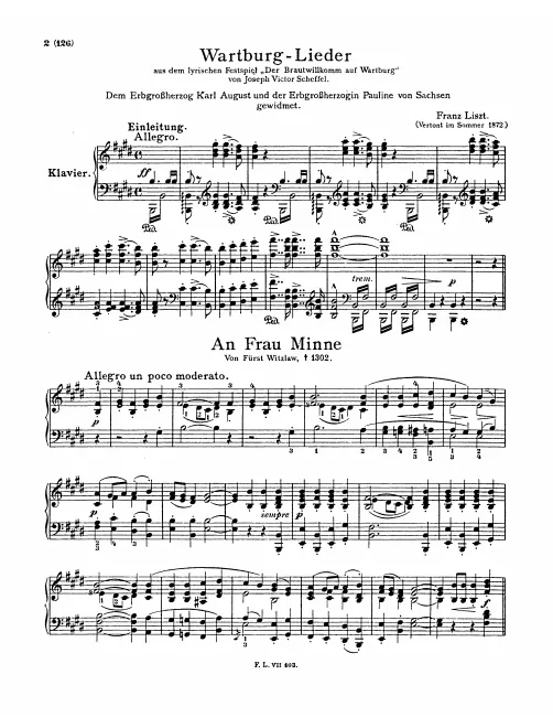 First page of Wartburg-Lieder