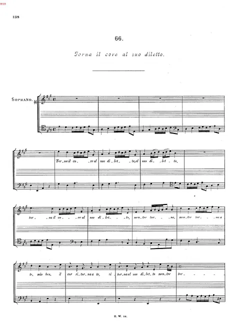 First page of Torna il core al suo diletto