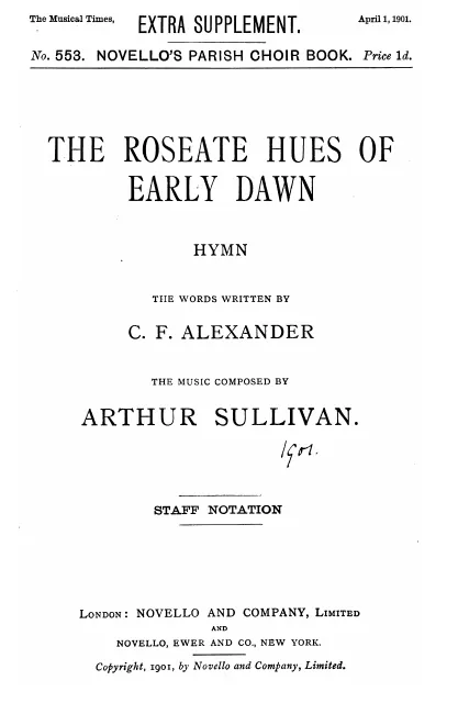 First page of The Roseate Hues of Early Dawn