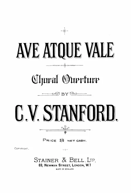 First page of Ave Atque Vale