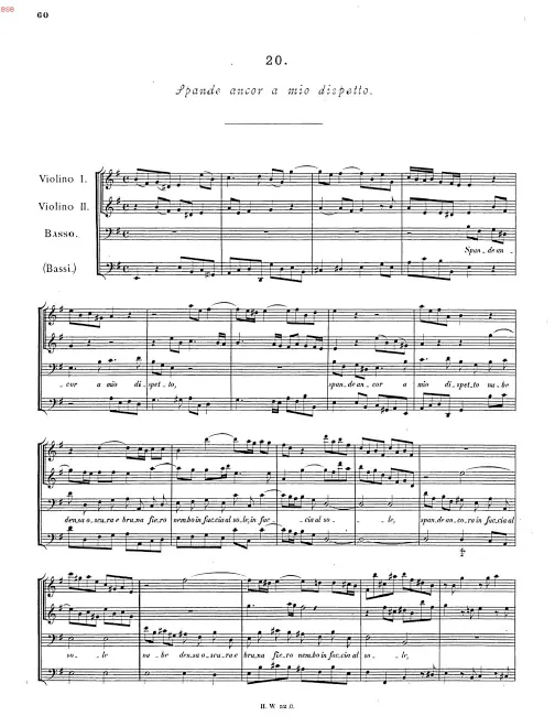 First page of Spande ancor a mio dispetto
