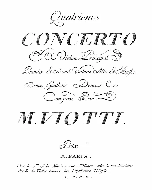 First page of Violin Concerto No.4