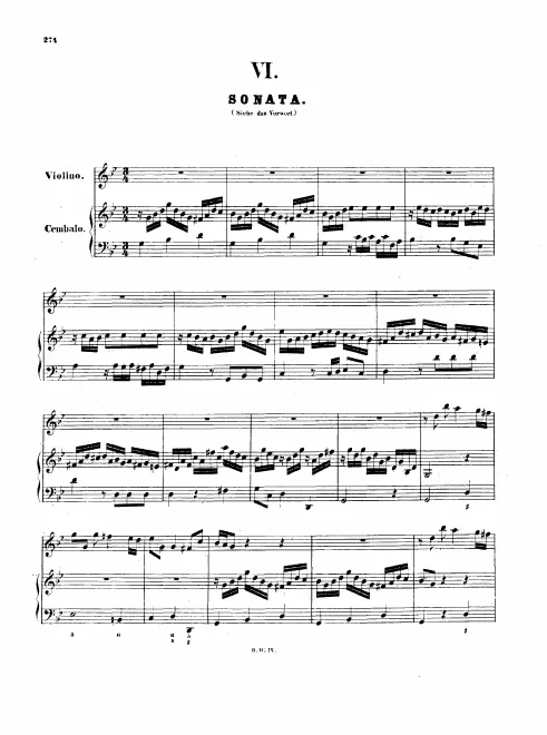 First page of Violin Sonata in G minor