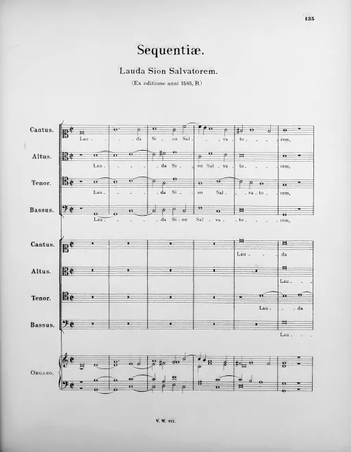 First page of Lauda Sion Salvatorem