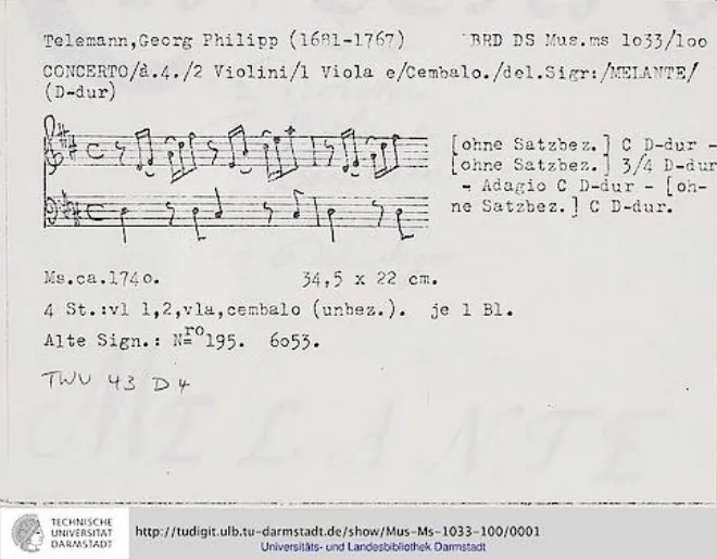 First page of Concerto à 4