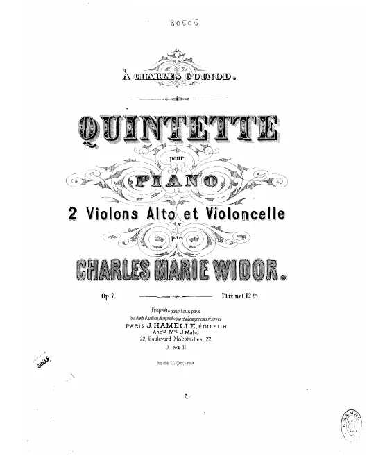 First page of Piano Quintet No.1