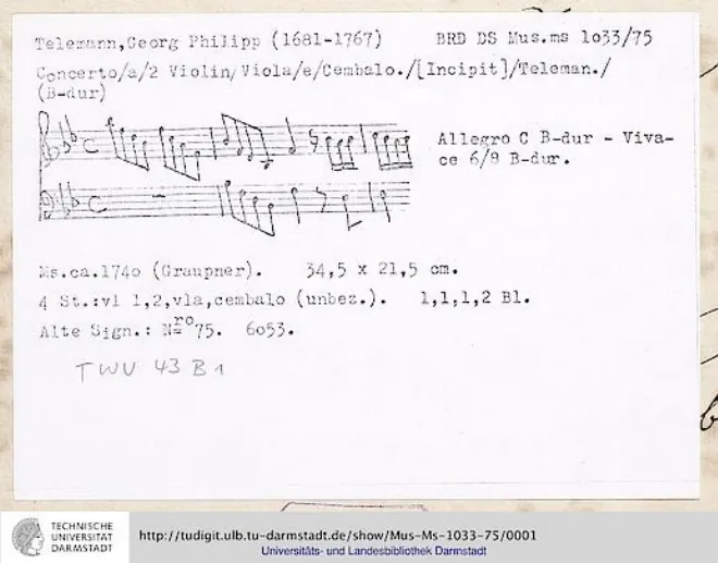 First page of Concerto à 4