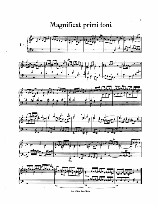 First page of Magnificat Fugue