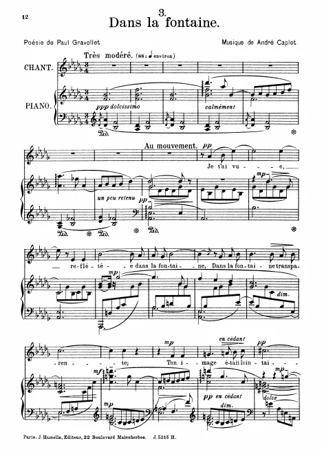First page of Dans la fontaine