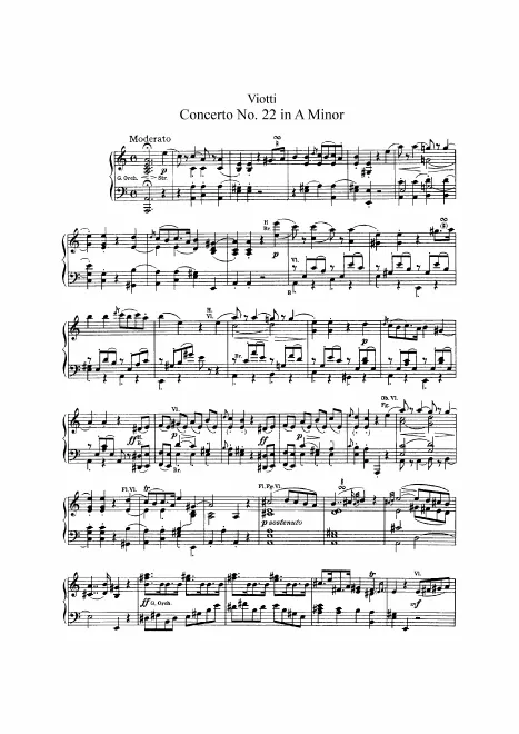 First page of Violin Concerto No.22