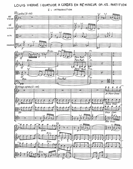 First page of String Quartet