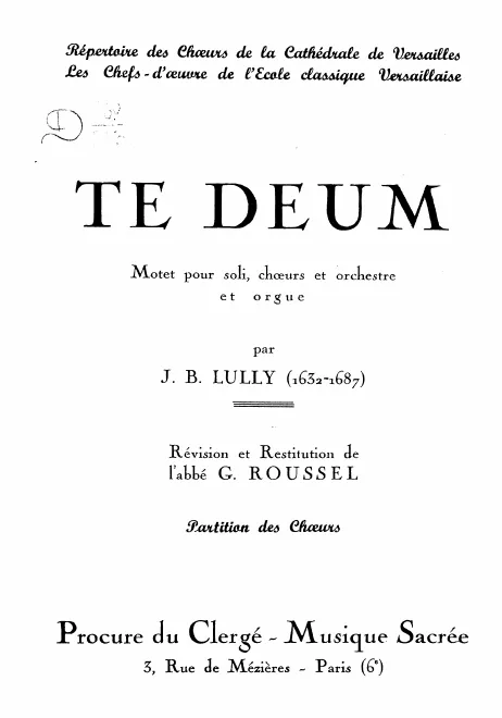 First page of Te Deum laudamus