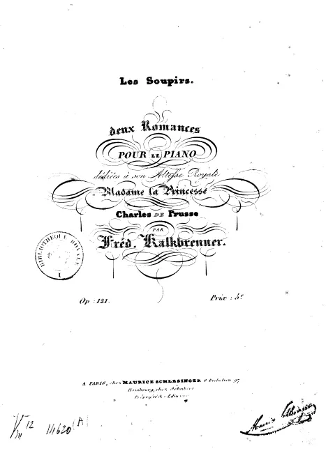 First page of Les Soupirs, Op.121