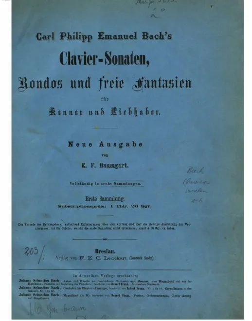 First page of Keyboard Sonata in F major