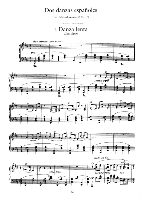 First page of Danza lenta y Sardana