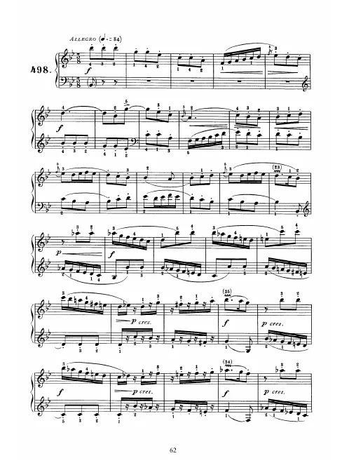 First page of Keyboard Sonata in B-flat major