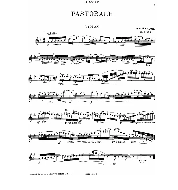First page of Suite for Violin and Piano