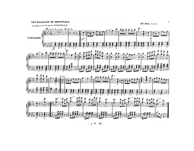 First page of Les plaisirs du printemps