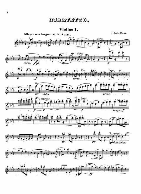 First page of String Quartet