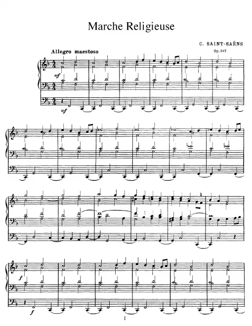 First page of Marche religieuse