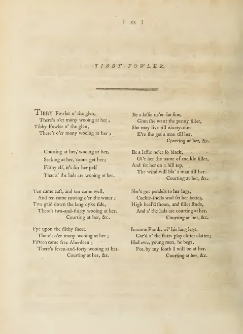 First page of Tibby Fowler