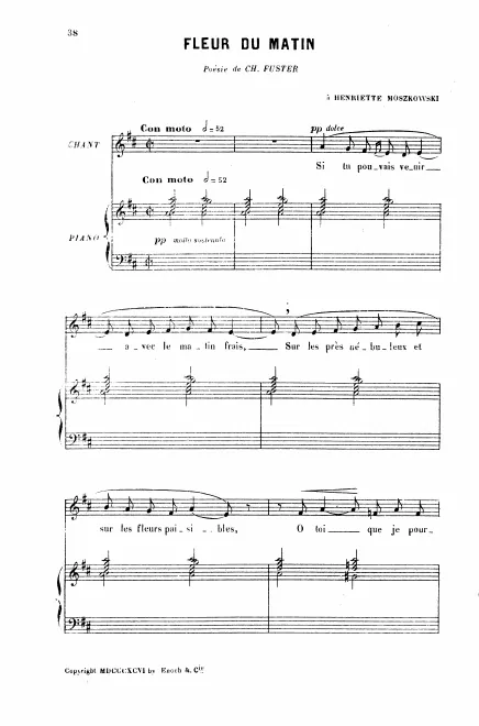 First page of Fleur du matin