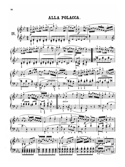 First page of Alla Polacca