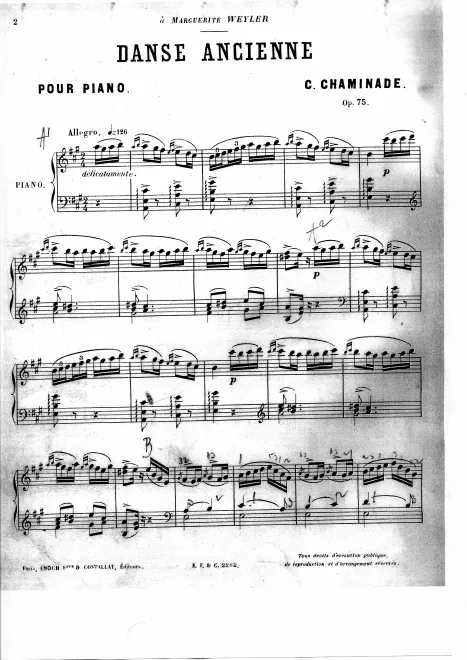 First page of Danse ancienne