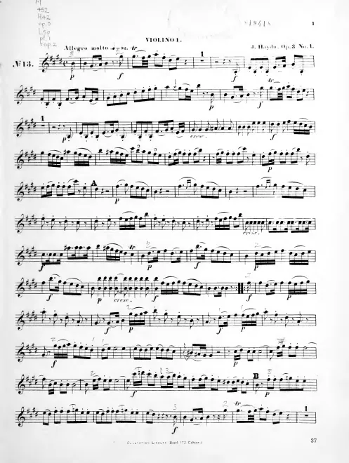 First page of String Quartets