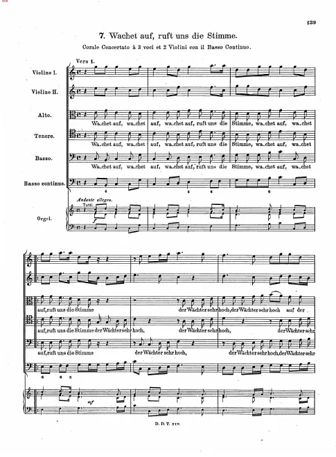 First page of Wachet auf, ruft uns die Stimme, BuxWV 101