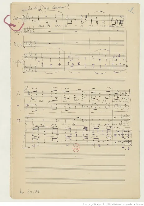 First page of Sancta Maria mater Christi