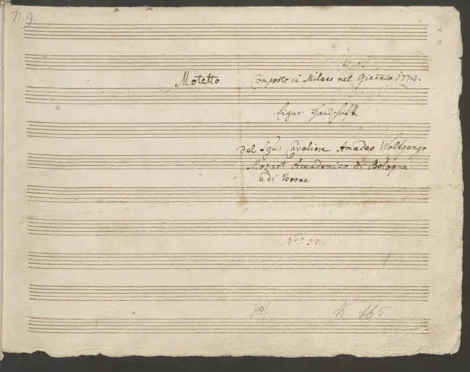 First page of Exsultate, jubilate