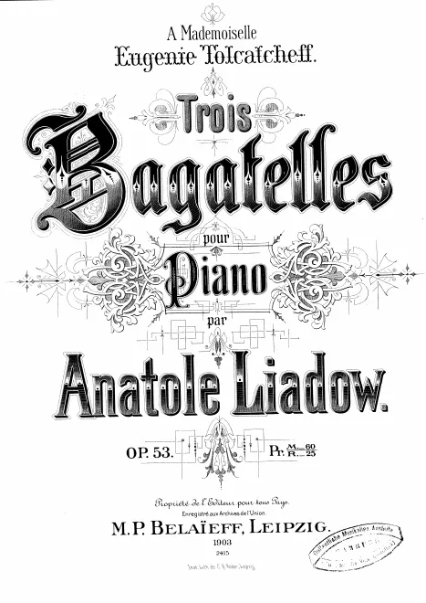 First page of 3 Bagatelles