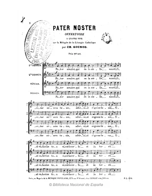 First page of Pater noster