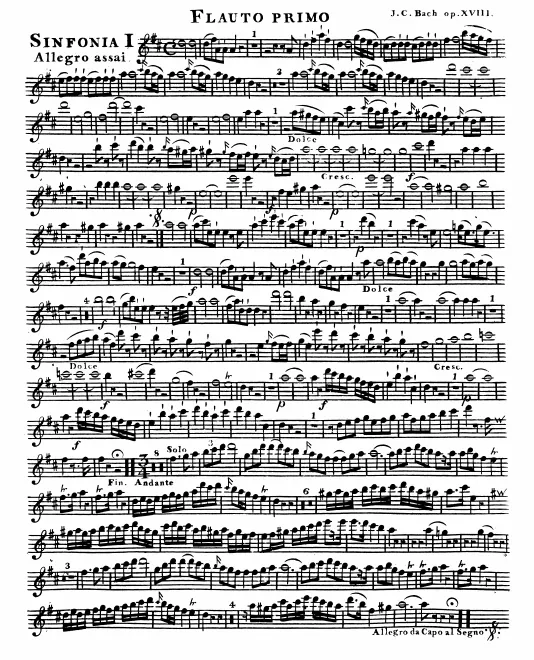 First page of Symphony in D major