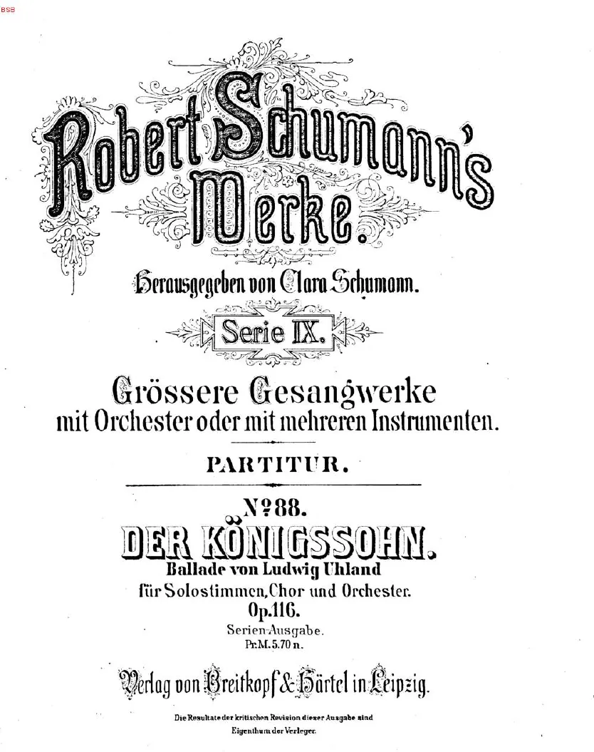 First page of Der Königssohn