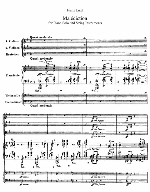 First page of Malédiction