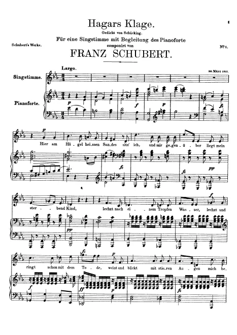 First page of Hagars Klage
