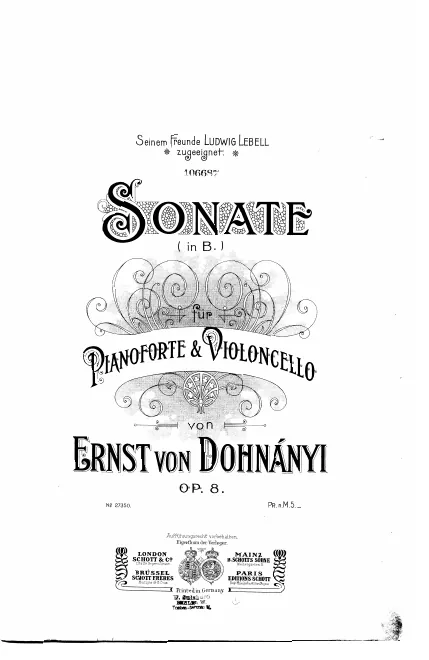 First page of Cello Sonata