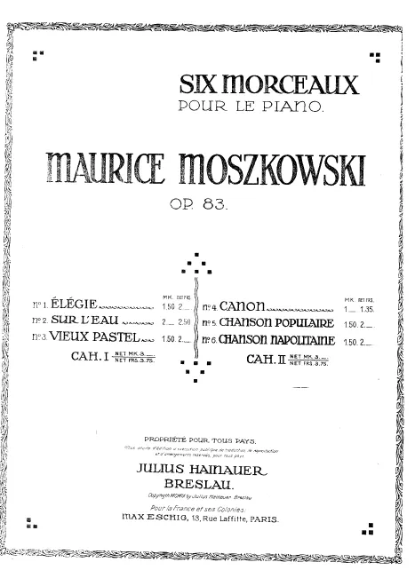 First page of 6 Morceaux