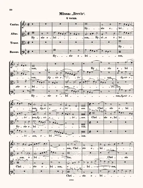 First page of Missa brevis