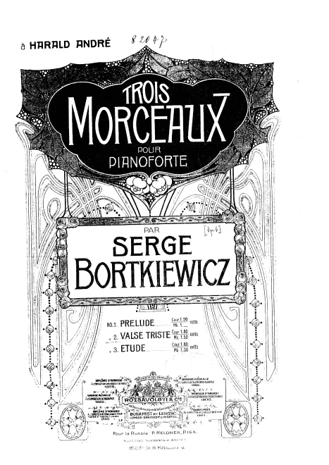 First page of 3 Morceaux, Op.6